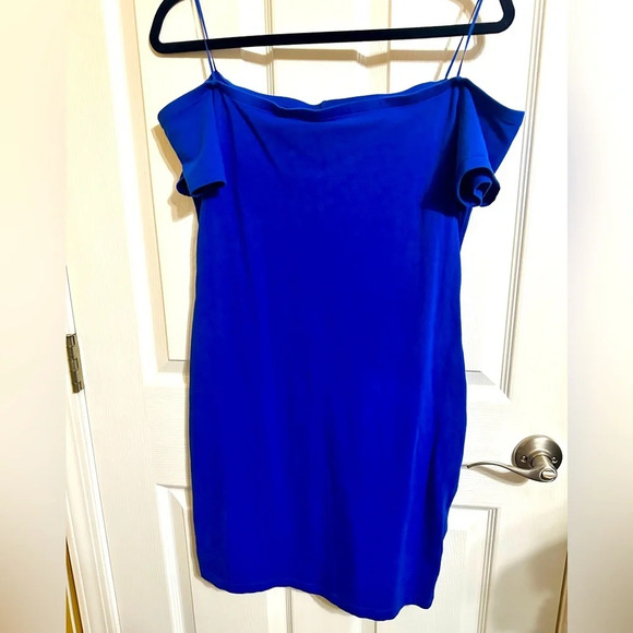 Express Dresses & Skirts - Express off the shoulder blue cotton dress - size Large